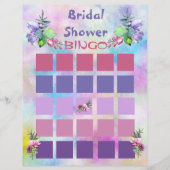 Blauw en Waterverf het Vrijgezellenfeest Bingo van Flyer (Voorkant)