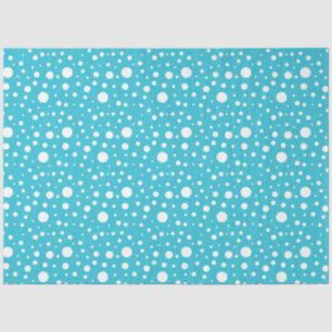 BLAUW- EN WHITE WINTER POLKA-DOTS TISSUEPAPIER
