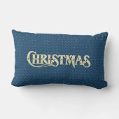 Blauw en Winter White Santa omkeerbaar Kussen (Achterkant)