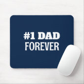 Blauw en Wit #1 Papa Forever Vaderdag Gift Muismat (Met muis)