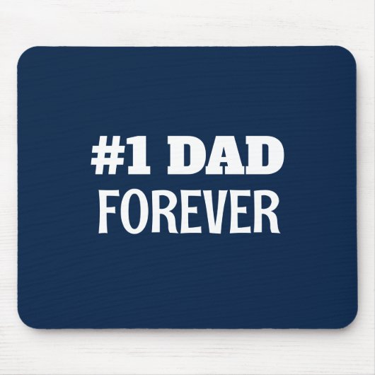 Blauw en Wit #1 Papa Forever Vaderdag Gift Muismat (Voorkant)