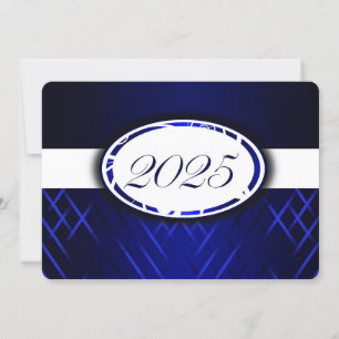 Blauw en wit 2025 Uitnodigingen