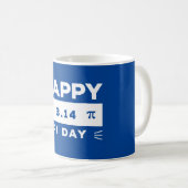 Blauw en wit 3.14 Happy PI Day Koffiemok (Voorkant rechts)
