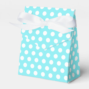 Blauw en wit 50ste verjaardag Polka Dots Bedankdoosjes