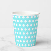 Blauw en wit 50ste verjaardag Polka Dots Papieren Bekers (Achterkant)