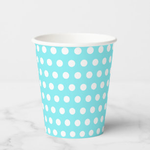 Blauw en wit 50ste verjaardag Polka Dots Papieren Bekers