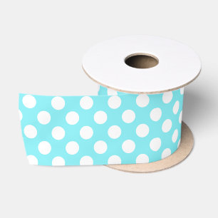 Blauw en wit 50ste verjaardag Polka Dots Satijnen Lint