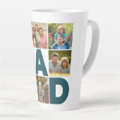 Blauw en wit 6 Foto Collage Pap Latte Mok (Rechterhoek)