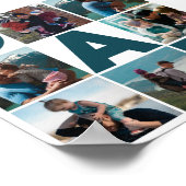 Blauw en wit 6 Foto Collage Pap Poster (Hoek)