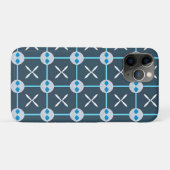 Blauw en wit abstract geometrisch patroon Case-Mate iPhone case (Achterkant (horizontaal))