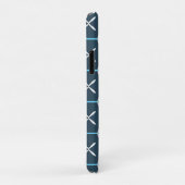 Blauw en wit abstract geometrisch patroon Case-Mate iPhone case (Achterkant/rechts)