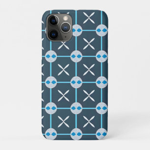 Blauw en wit abstract geometrisch patroon Case-Mate iPhone case