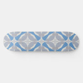 Blauw en wit Abstract geometrisch patroon Persoonlijk Skateboard (Horizontaal)