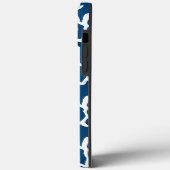 Blauw en wit Abstract koraal, herstellend patroon Case-Mate iPhone Case (Achterkant / Links)