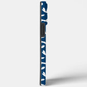 Blauw en wit Abstract koraal, herstellend patroon Case-Mate iPhone Case (Achterkant / Rechts)