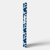 Blauw en wit Abstract koraal, herstellend patroon Case-Mate iPhone Case (Achterkant / Rechts)