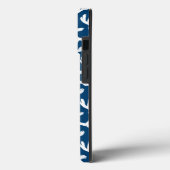 Blauw en wit Abstract koraal, herstellend patroon Case-Mate iPhone Case (Achterkant / Links)