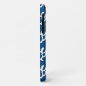 Blauw en wit Abstract koraal, herstellend patroon Case-Mate iPhone Case (Achterkant/links)