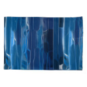 Blauw en wit abstract kussensloop (Achterkant)