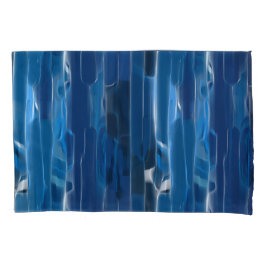 Blauw en wit abstract kussensloop