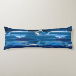 Blauw en wit abstract lichaamskussen
