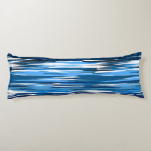Blauw en wit abstract lichaamskussen (Achterkant)