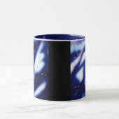 Blauw en wit abstract mok (Midden)