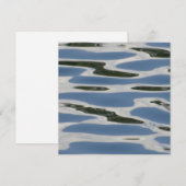 Blauw en wit Abstract patroon (Voorkant / Achterkant)