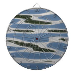 Blauw en wit Abstract patroon Dartbord