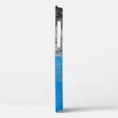 Blauw en wit abstract schilderij Case-Mate iPhone case (Achterkant / Links)