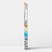Blauw en wit abstract schilderij Case-Mate iPhone case (Achterkant / Links)