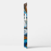Blauw en wit abstract schilderij Case-Mate iPhone case (Achterkant / Rechts)