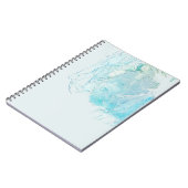 Blauw en wit abstract schilderij notitieboek (Linkerzijde)