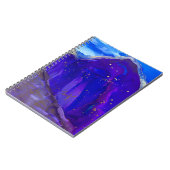 Blauw en wit abstract schilderij notitieboek (Linkerzijde)