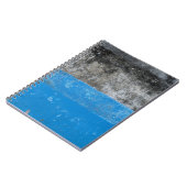Blauw en wit abstract schilderij notitieboek (Linkerzijde)