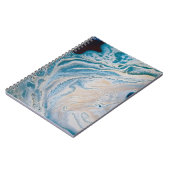 Blauw en wit abstract schilderij notitieboek (Linkerzijde)