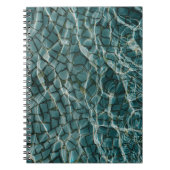 Blauw en wit abstract schilderij notitieboek (Voorkant)