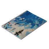 Blauw en wit abstract schilderij notitieboek (Linkerzijde)