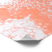 Blauw en wit abstract schilderij poster (Hoek)