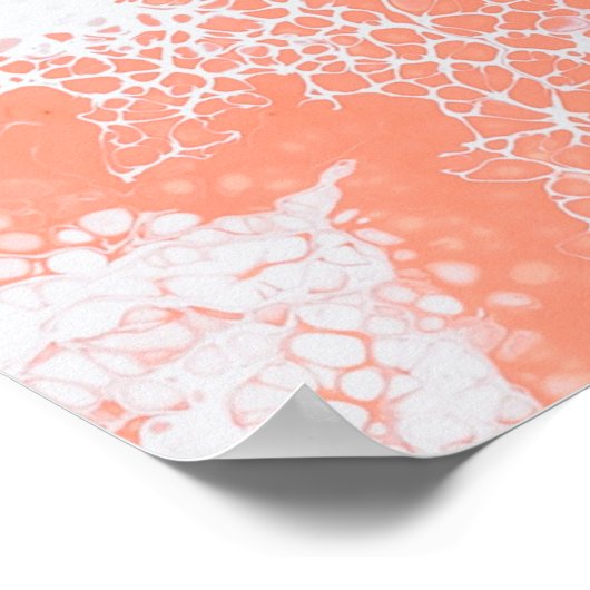 Blauw en wit abstract schilderij poster (Hoek)