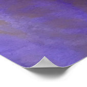 Blauw en wit abstract schilderij poster (Hoek)