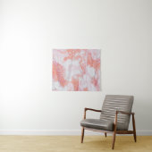 Blauw en wit abstract schilderij wandkleed (In Situ (horizontaal))