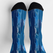 Blauw en wit abstract sokken (Top)