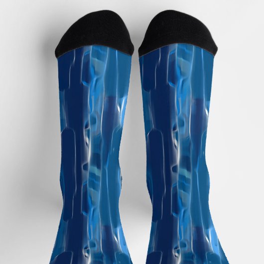 Blauw en wit abstract sokken (Top)