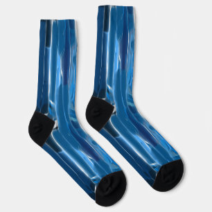 Blauw en wit abstract sokken
