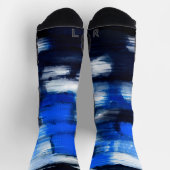 Blauw en wit abstract sokken (Top)