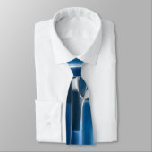 Blauw en wit Abstract Stropdas (Gebonden)
