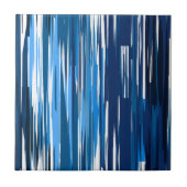 Blauw en wit abstract tegeltje (Voorkant)