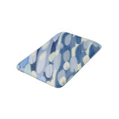 Blauw en wit abstracte kunst badmat (Gekanteld)