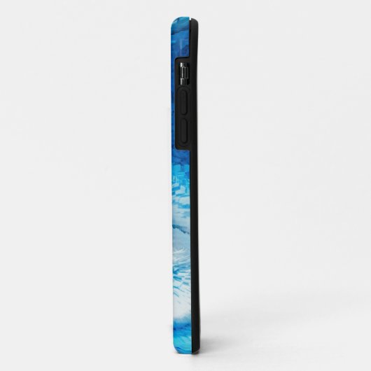 Blauw en wit, Abstracte kunst Case-Mate iPhone Case (Achterkant/links)